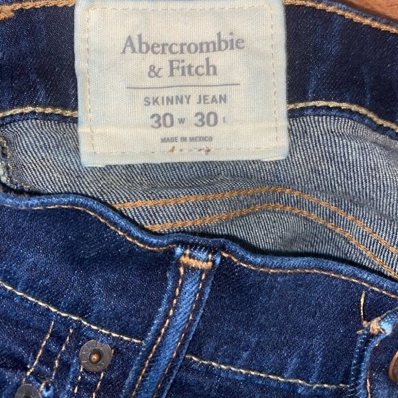 ABERCROMBIE And Fitch Skinny Jean Blue 30 X 30 - Picture 9 of 12